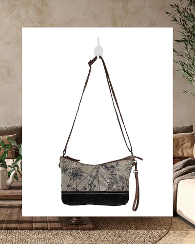Image of Myra Bag Floral Purses for Women - Canvas Floral Purse with Genuine Leather Accents, Casual Everyday Women's Flower Bag