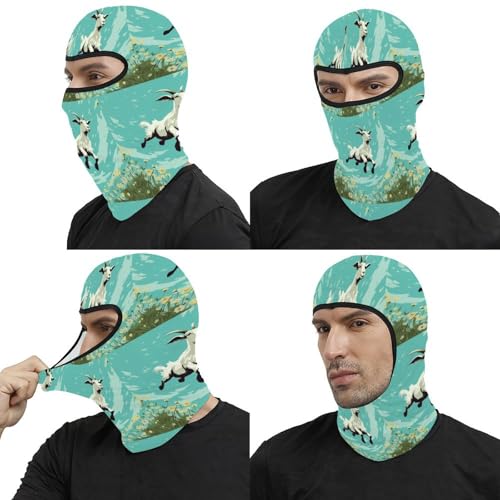 Pasamontañas para hombres y mujeres con diseño impreso, máscara facial térmica para clima frío, equipo para moto y esquí para invierno miniatura 5