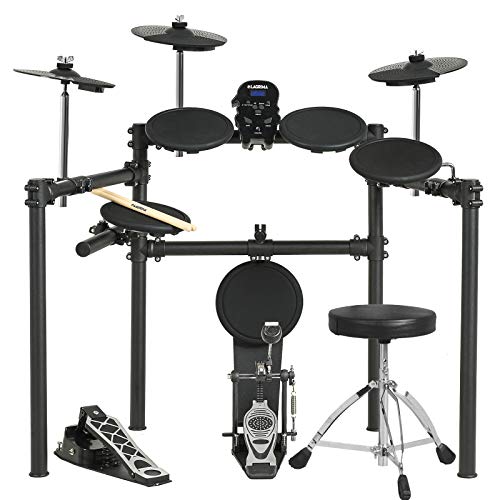 LAGRIMA LAG-700 Electric Drum Set Electronic Kit with 5 Drums 3 Cymbals, Electric Drum with Solid Support, Drum Stick