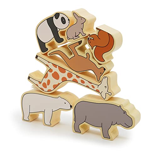 Likee 16Pcs Wooden Stacking Blocks Balancing Games Fine Motor Skills Puzzle Montessori Educational Toys For Toddlers Kids Boys Girls Age 3+ Years Old #TOP3