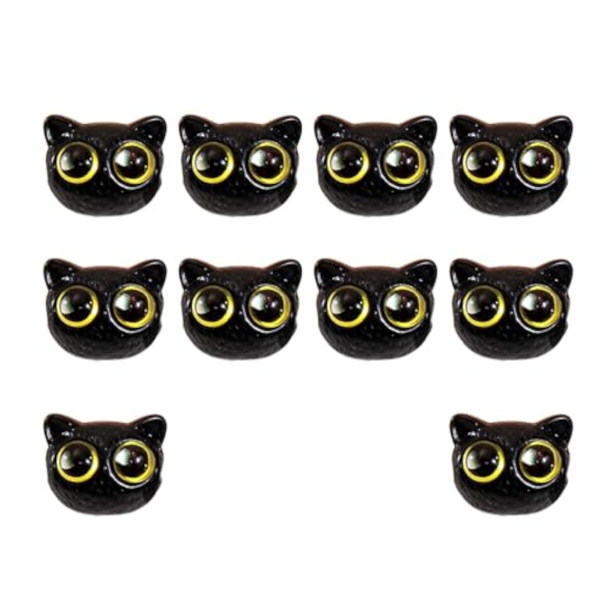 Cat Head Beads for DIY Bracelet Making, 6x10 Pieces