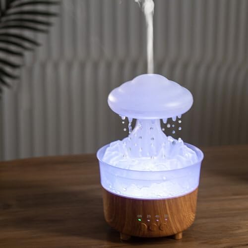 Oniissy Diffuseur d'huiles essentielles, diffuseur d'aromathérapie LED, 7 lumières de couleur, humidificateur d'air super silencieux, diffuseur d'arômes électrique, arrêt automatique sans eau pour la
