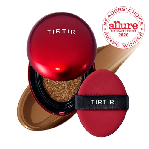 Image of [*Mini Size*] TIRTIR Mask Fit Red Cushion Foundation | Long-Lasting, Lightweight, Buildable Coverage, Semi-Matte Finish, Korean Cushion Foundation (#45W Chestnut, 0.15 Oz)