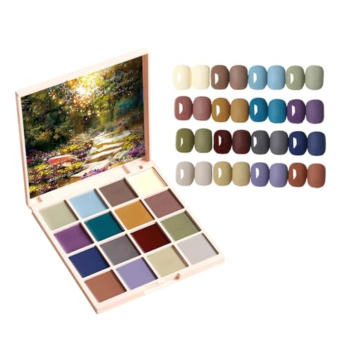 Générique - Palette de vernis à ongles en gel, 16 couleurs | Gel crème de peinture pour ongles | Gel solide vernis Gel manucure Palette colle à ongles...