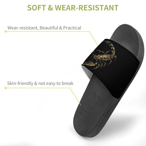 Tribal Golden Scorpion House Sandals Non-Slip Bathroom Slippers Beach Summer Shoes for Men Women3