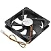 WDERAIR DC 120mm x 25mm 12V PC Case 3Pin 1500RPM Silent Brushless Cooling Fan for Replacement Computer/Heatsink/Radiator Fan (4 Inch, Black，2Pack)