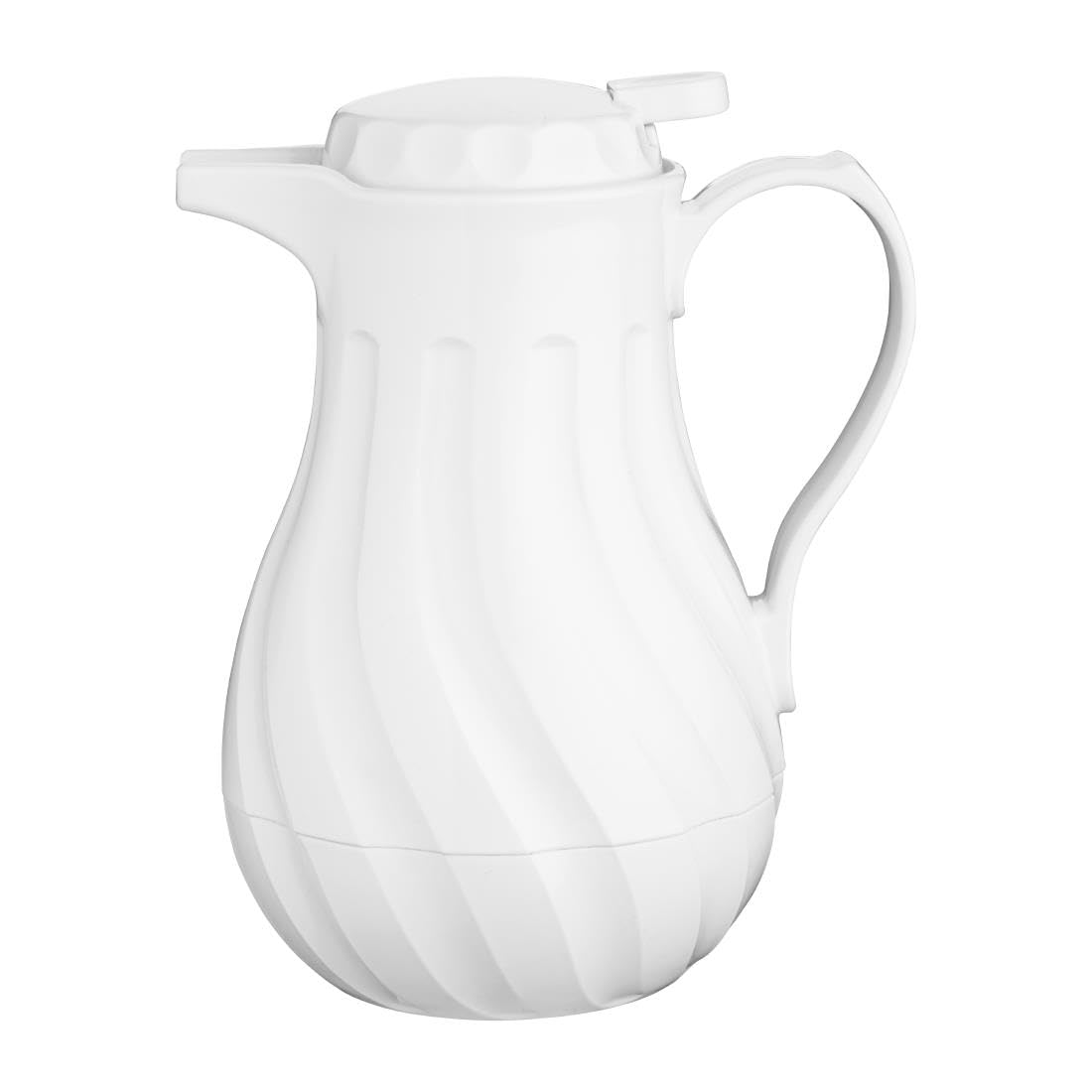 Olympia Insulated Swirl Jug White 0.5Ltr - Drinks Warmer for Keeping Hot Water, Tea, Milk CH118