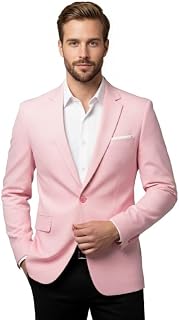 Darbar In Men's Pink Blazer, Single-Breasted Single-Button Formal Blazer Price In India