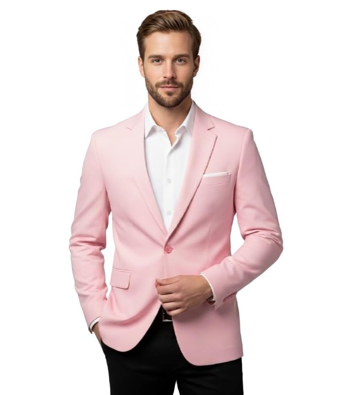 Darbar In Men's Pink Blazer, Single-Breasted Single-Button Formal Blazer - Review, Price and Buying Guide