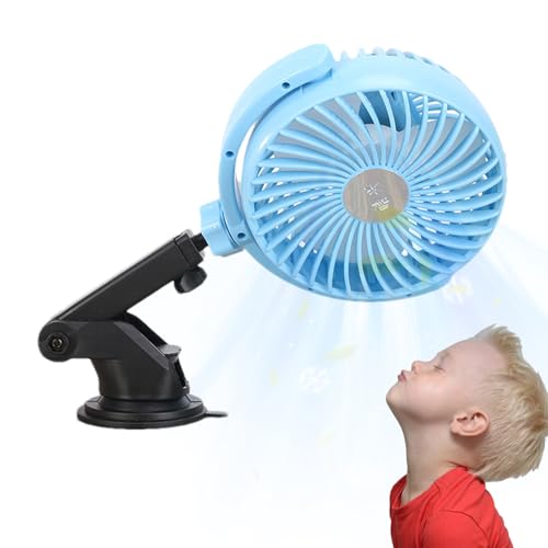 Zuasdvnk Pequeños ventiladores portátiles, ventilador de camping para coche | Ventilador de aire de refrigeración eléctrico de 3 velocidades | Ventilador de aire de refrigeración para salpicadero,