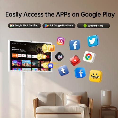 Image of HORION Smart Portable TV,27 Inch Portable Touch Screen Monitor