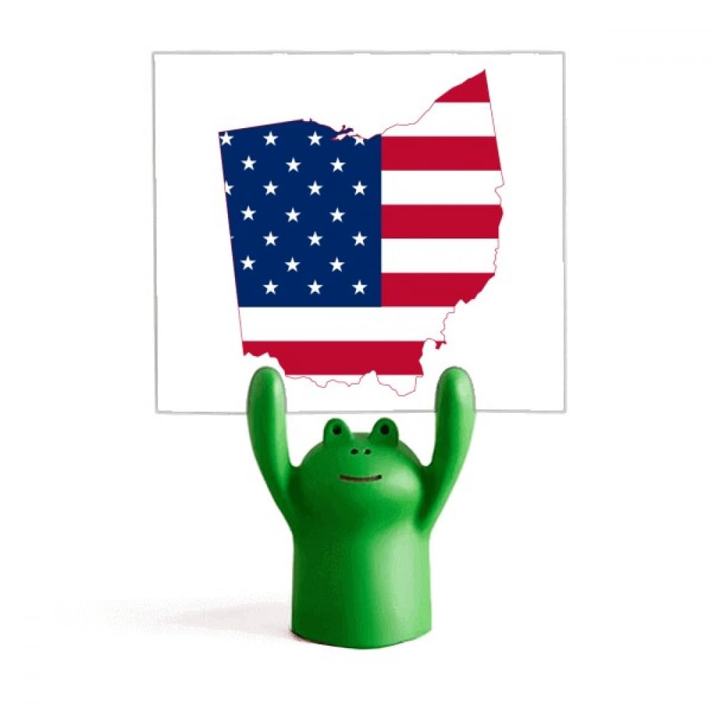 Support de mémo grenouille Ohio pince notes papier et porte-carte bureau - 4