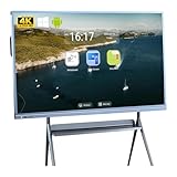 BELNET 55' 4K UHD Dual System All-in-One Computer for Church, Wall-Mountable, Intel i5 Win 10 Pro & Android 11, 4GB RAM + 256GB SSD, Anti-Glare Touchscreen, HDMI/USB/VGA/Bluetooth/WiFi