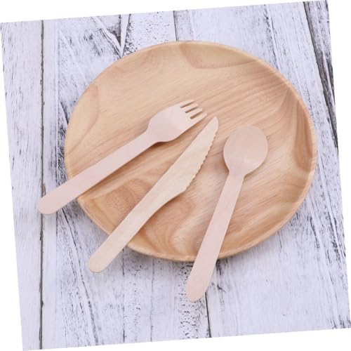 Juego de utensilios de madera seguros y libres de plástico para celebraciones 6