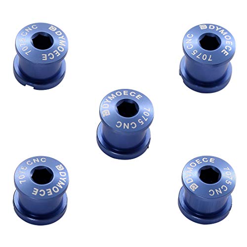 Dymoece 7075 Aluminum Alloy Double Chainring Bolts For Road Mtb Bicycle M8 Crankset (Blue) #TOP12
