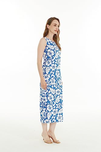 Image of Hawaii Hangover Family Matching Clothes, Classic Vintage Hibiscus Blue | Family matching Hawaiian outfits, Classic Vintage Hibiscus Blue, 100% cotton, machine washable, tropical floral print, luaus