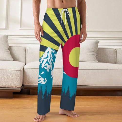 Colorado Flag Mens Pajama Pants Loose-Fit Pjs Bottoms Lounge Pant Sleepwear with Pockets2