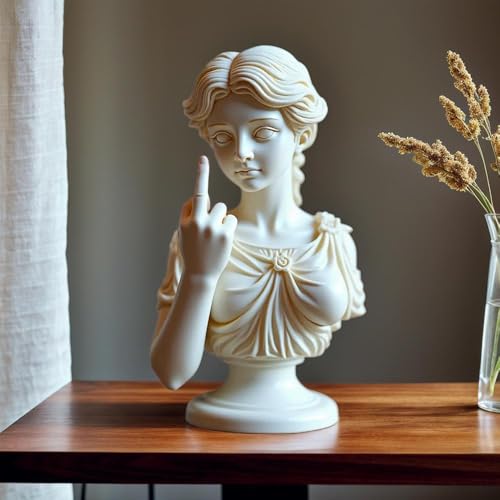 Estatua Venus de Resina Decorativa Blanca miniatura 5