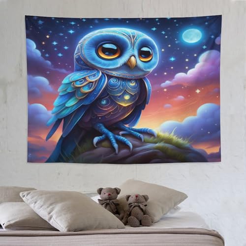 Ornement mural hibou PAZZK 150x200cm au design raffiné pour salon