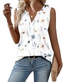 Zeagoo Womens V Neck Tank Tops 2026 Summer Tops Casual Sleeveless Shirts Loose Fit Dressy Business Work Clothes