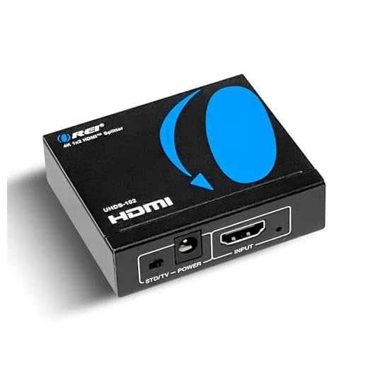 4K 1 x 2 HDMI Splitter by OREI, UltraHD 1 in 2 Out 2 Port 4K@60hz 4:4:4 8-bit - HDMI 2.0, HDCP 2.2, 18 Gbps - Supports 3D - Duplicate/Mirror Screens - UHDS-102