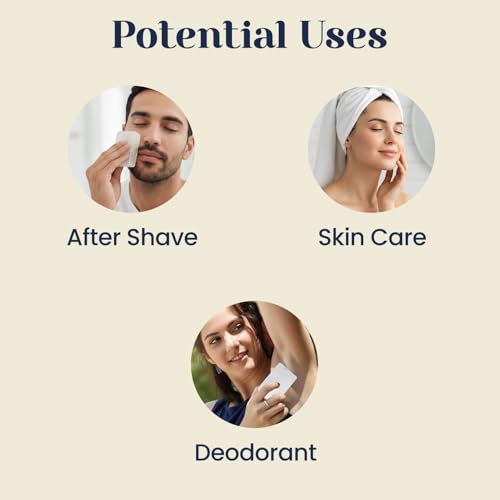 Image of Pure Alum Block for Skin Care, 300g, Natural Deodorant and After Shave, Fragrance Free | Organic Phitkari Alum Stone for Face | Fitkari Stone for Skin Tightening, Water Purification, Shaving & Teeth Care (RASK7950-PO3)