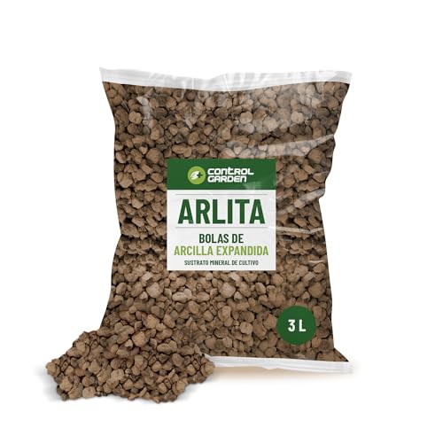 CONTROL GARDEN Arlita 3L | Bolas de Arcilla Expandida | Drenaje para Macetas, Cultivos y Plantas | Fabricado en España