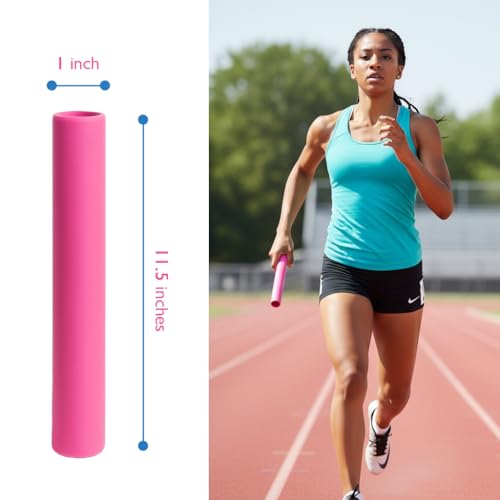 Amber Fight Gear Adult Relay Batons Durable, Lightweight, Non-Slip Grip Track & Field Batons, Safety-Optimized Smooth Edges, Pack of 6 Assorted Colors for Relay Races, Training, and School Sports - Thumbnail 2