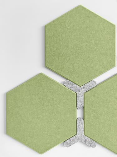 Paneles acústicos autoadhesivos en formato de azulejos hexagonales de fieltro contra el eco 3