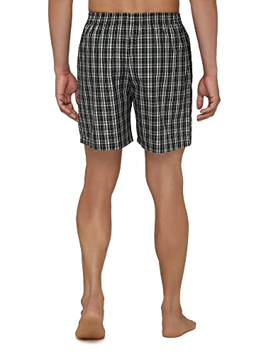 XYXX Men's Checkmate Relaxed Fit Cotton Boxer Shorts with Dual Pocket & No Marks Waistband (Pack of 2)