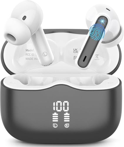 xinwld Bluetooth Kopfhörer, Kopfhörer Kabellos Bluetooth 5.4 In Ear Kopfhörer mit LED Anzeige, 40Std Ohrhörer, USB-C, IP7 Wasserdicht Wireless Earbuds für Sport Arbeit