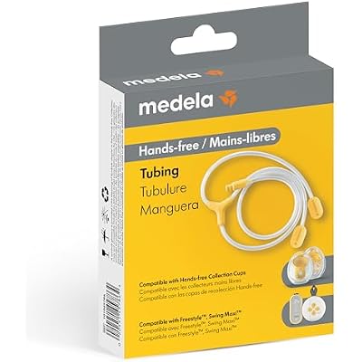 أنبوب بديل من Medela لأكواب التجميع بدون استخدام اليدين، مصمم لمضخة الثدي Freestyle Hands-Free وFreestyle Flex & Swing Maxi