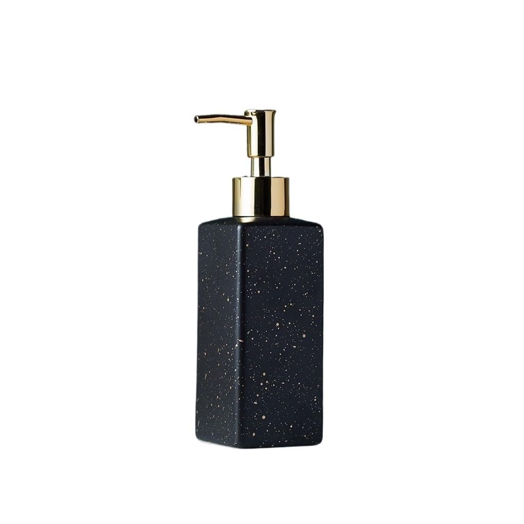Kitchen Soap Dispenser Multifunctional Ceramic Soap Dispenser Press Dispensing Bottle Lotion Bottle Shampoo Shower Gel Bottle Suitable For Bathroom Handsoaps Dispenser(A)