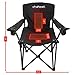 Chaheati 7V Battery Heated Camping Chair with 3-Level Temperature Settings – Rechargeable, Water-Resistant, Portable Chair for Travelling – 2 Cup Holders – Can Be Carried in a Bag Black