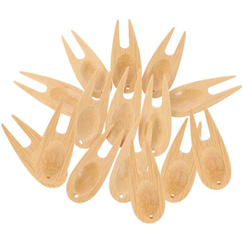 BESPORTBLE Golf Divot Repair Tool, 75 Pack Wood Golf Mark Repair Tool Ball Marker Bulk for Golfer
