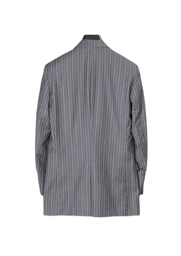 Kromoc Men's Stripe Suit Notch Lapel One Button 2-Piece Tuxedos Wedding Cosplay2