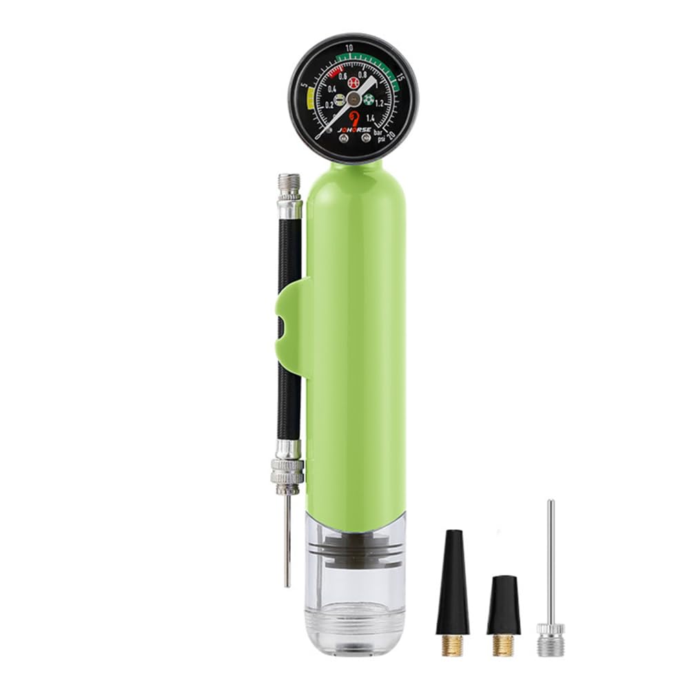 Portable Air Pump, ABS Waterproof Hand Held Air Pump with Pressure Gauge for Basketballs Soccer Balls and More