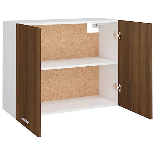 Organisation de la cuisine avec l'armoire murale chêne marron durable