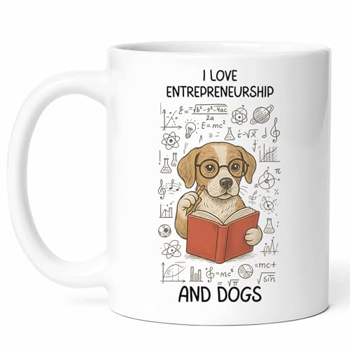 Entrepreneurship & Dogs Mug 11oz Ceramic Coffee Cup Gift