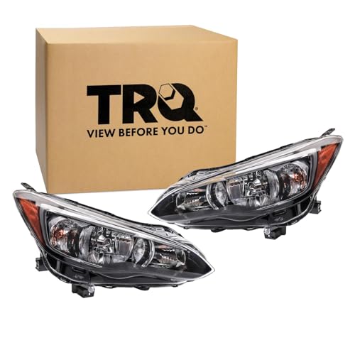 Image of TRQ Headlight Assembly Set SU2502160 SU2503160 Compatible with 2017-2023 Subaru Impreza
