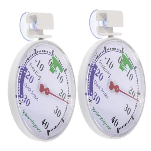 Zerodeko 2pezzi Termometro Per Congelatore e Frigorifero Domestico Misuratore Di Temperatura Interno Termometro Quadrante Per Conservazione Alimenti e Medicinali