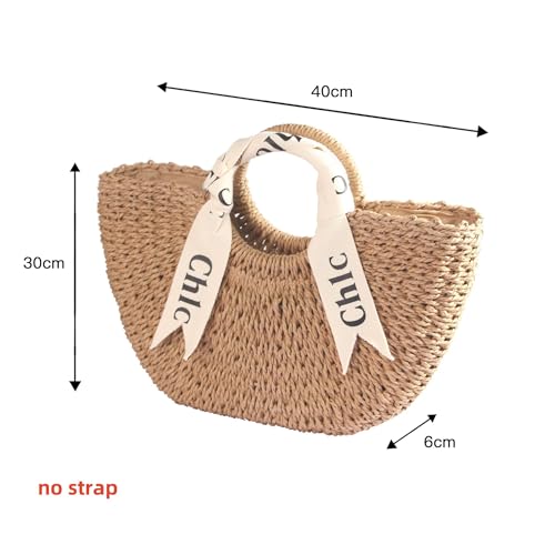 Bolso pequeño de paja trenzada para mujer miniatura 4