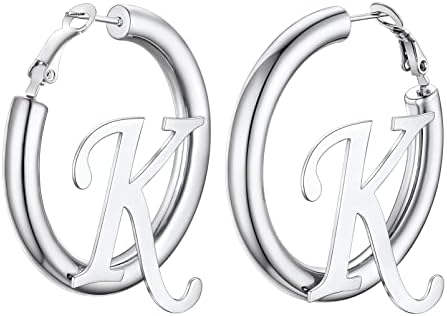 PROSTEEL Women Chic Hoop Earrings, 30/40/60/80 MM, Sturdy Clasp, 316L Stainless Steel/Gold Plated (Send Gift Box)