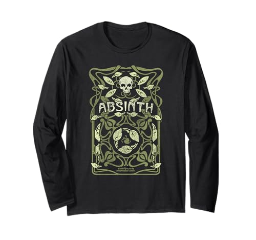 Absinth Design im Jugendstil Look für Fans von Absinth Langarmshirt