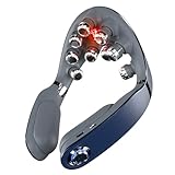 SKG Foldable Neck Massager for Pain Relief Deep Tissue Vibration Cordless Portable G7 PRO FOLD