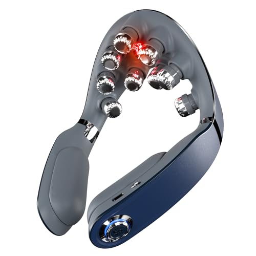SKG Foldable Neck Massager for Pain Relief Deep Tissue Vibration Cordless Portable G7 PRO FOLD