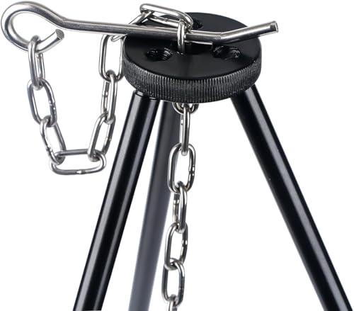 Camping Tripod Campfire Cooking Dutch Oven Tripod Mini Adjustable Grill Tripod Cooker Campfire Grill Stand Tripod Grilling Set Cooking Lantern Tripod Hanger with Storage Bag for Camping Activities
