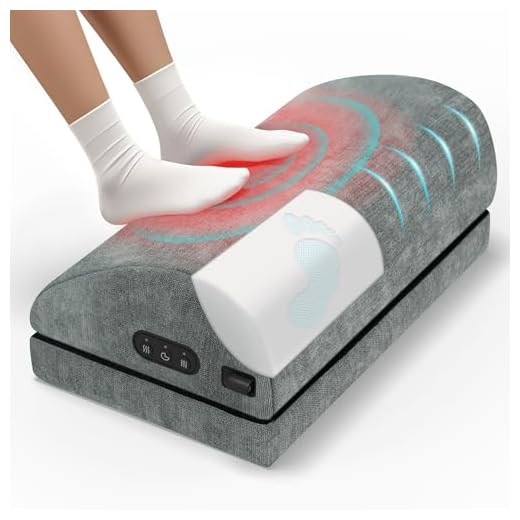 Heated Foot Rest for Under Desk at Work, Foot Stool with Vibration Massage, 2 Heat Levels, Adjustable Height, Ergonomic Memory Foam Feet Warmer Heater Footrest Under Desk for Gaming & Office Home