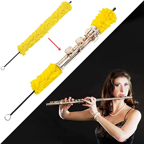 Zby 8 Pcs Flute Cleaning & Care Kit, Clarinet Cleaning Kit, Flute Care Cleaning Kit Includes Cotton Flute Cleaning Brush, Thick Flute Cleaning Cloth, Flute Cleaning Rod, Swab, Cork Grease, Dust Brush #TOP4