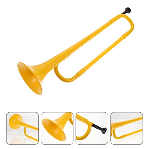 Milisten 2 Pcs Primary For Yellow Plaything Educational Children Horn Toy With Practical Mouth Youth Cheering B Toys Puzzle School Middle Flat Beginner B- Performance Speaker #TOP2
